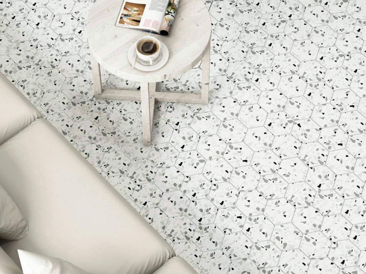 Altea 5.5X6.3” White Hexagon | Matteo Kitchens