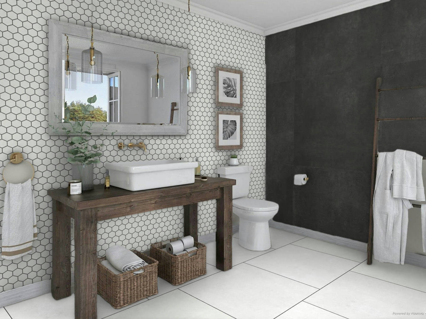 Ashland White 36x36, 3x3 Mosaic, and 48x48 Black | Matteo Kitchens