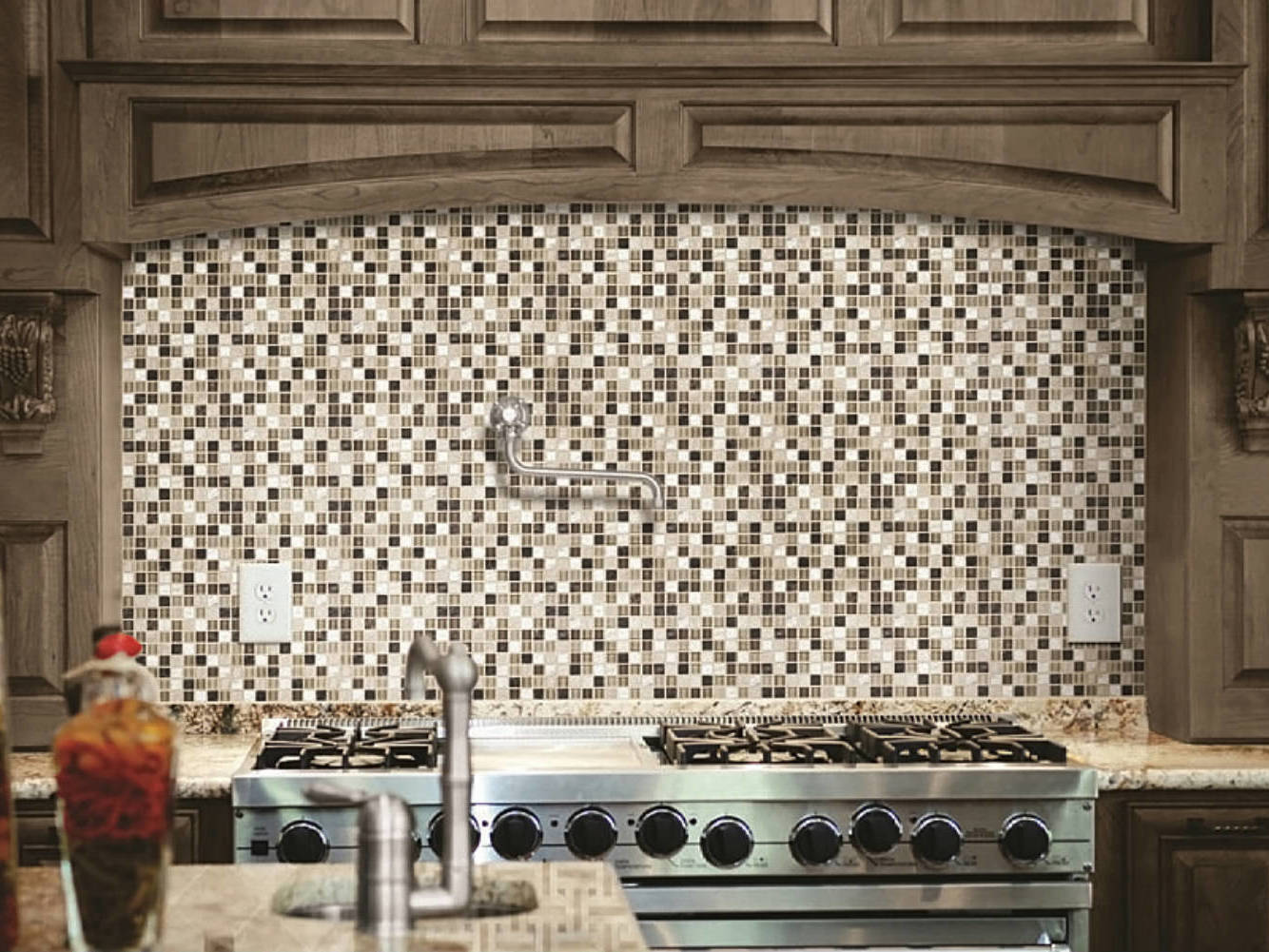 Bliss Cappucinno Glass Stone Blend Mosaic 0 | Matteo Kitchens