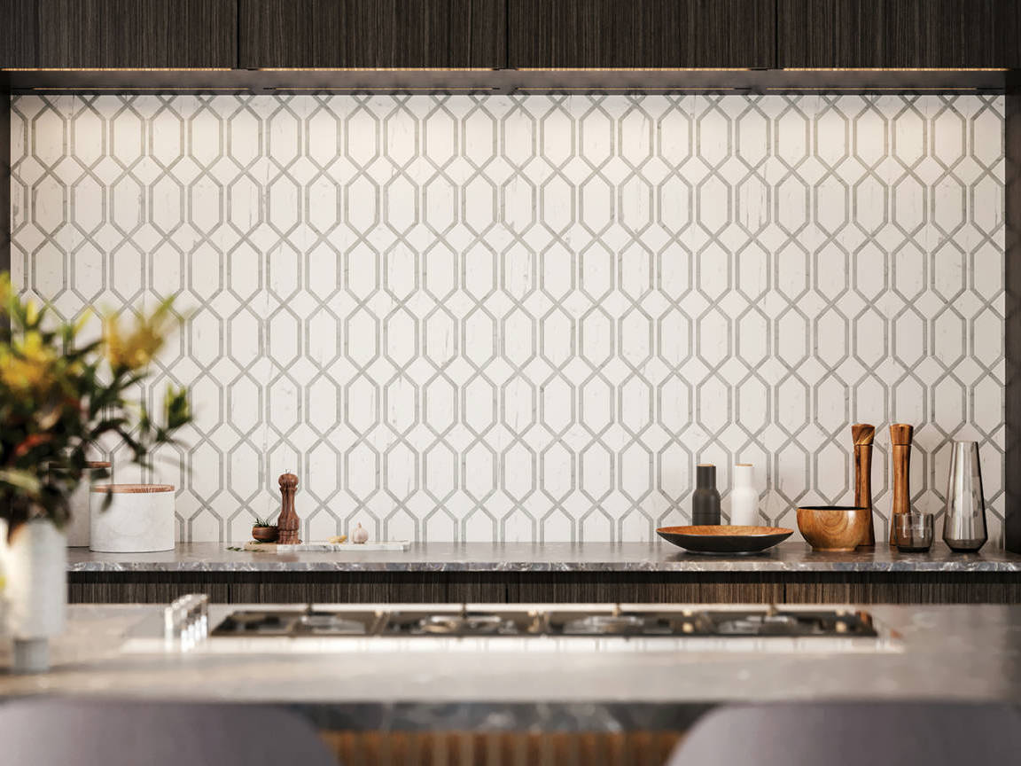 Luxury Statuario Venezia Modella Mosaic | Matteo Kitchens