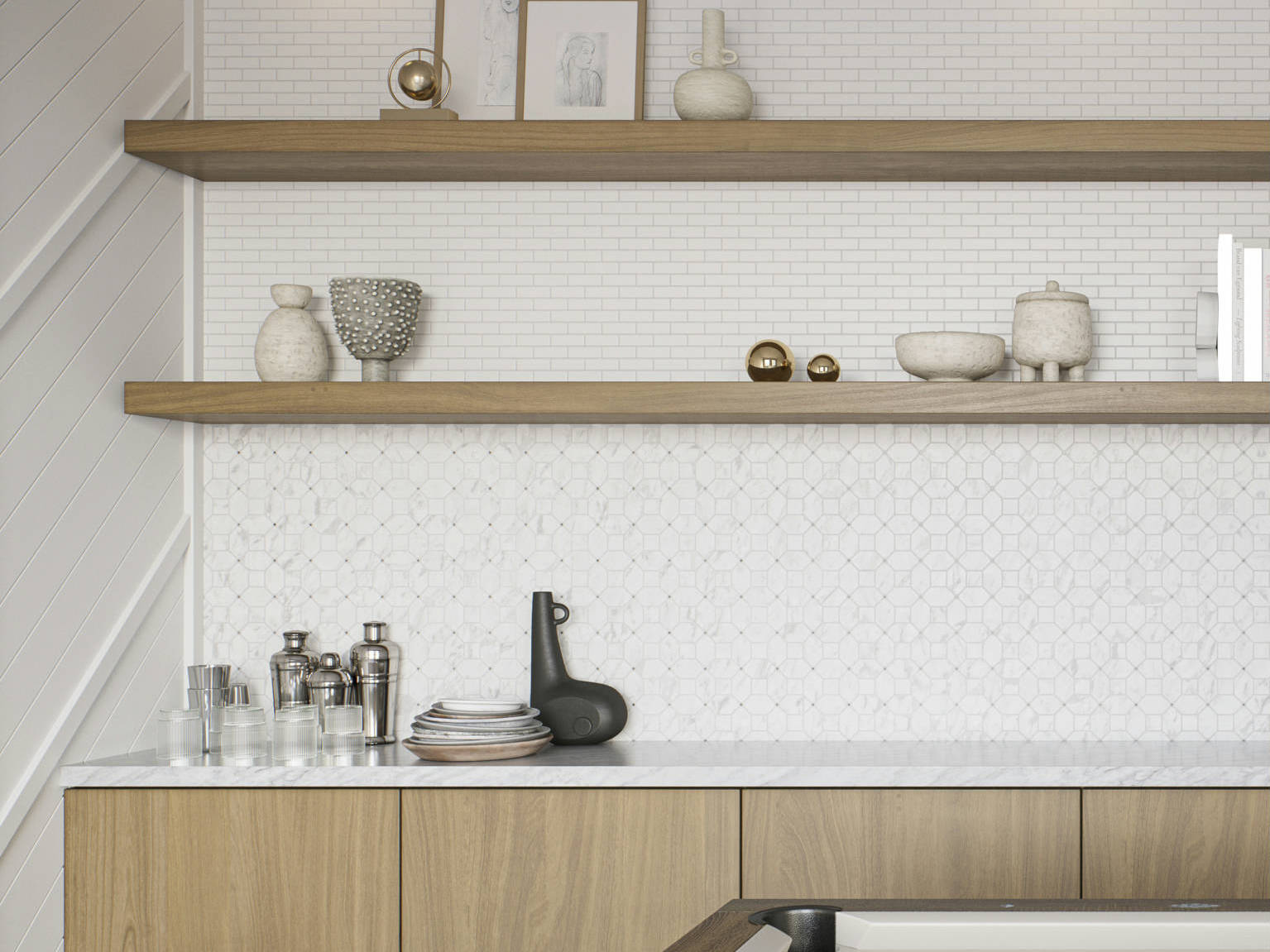 Offset Daisy Mosaic, Cliff Ridge Mosaic | Matteo Kitchens