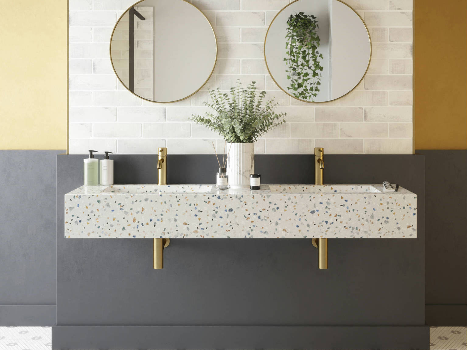 Salt Field Tile, Everly Mosaic | Matteo Kitchens