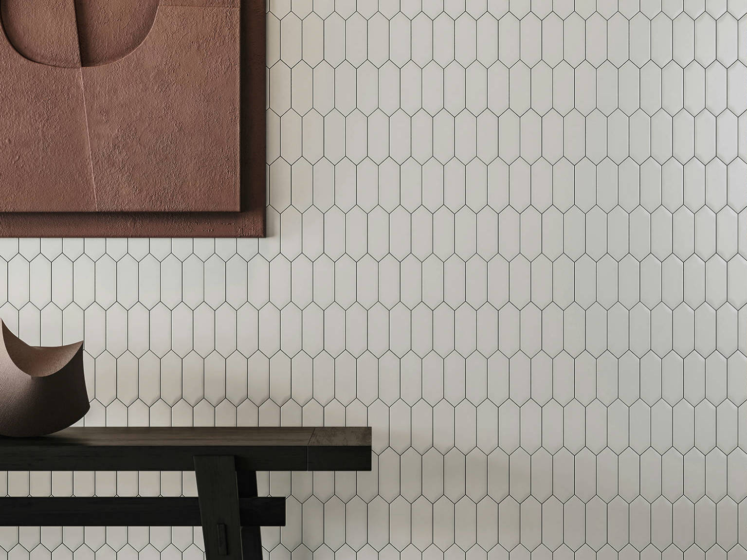 Traditions Vintage Grey Matte 2x5 Picket Mosaic 2 | Matteo Kitchens