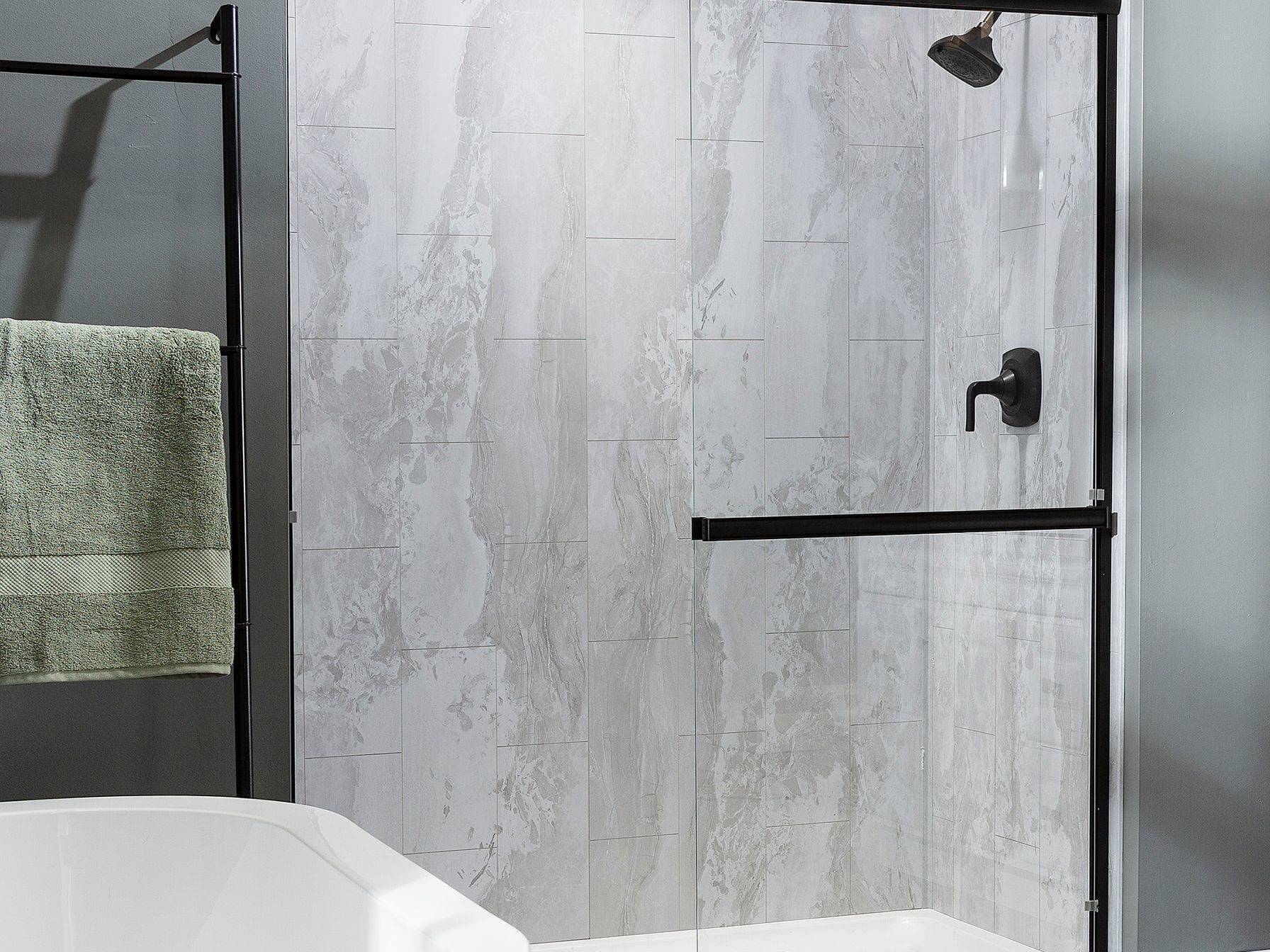 Iced Pewter Shower Wall Kit 30x60x78 | Matteo Kitchens