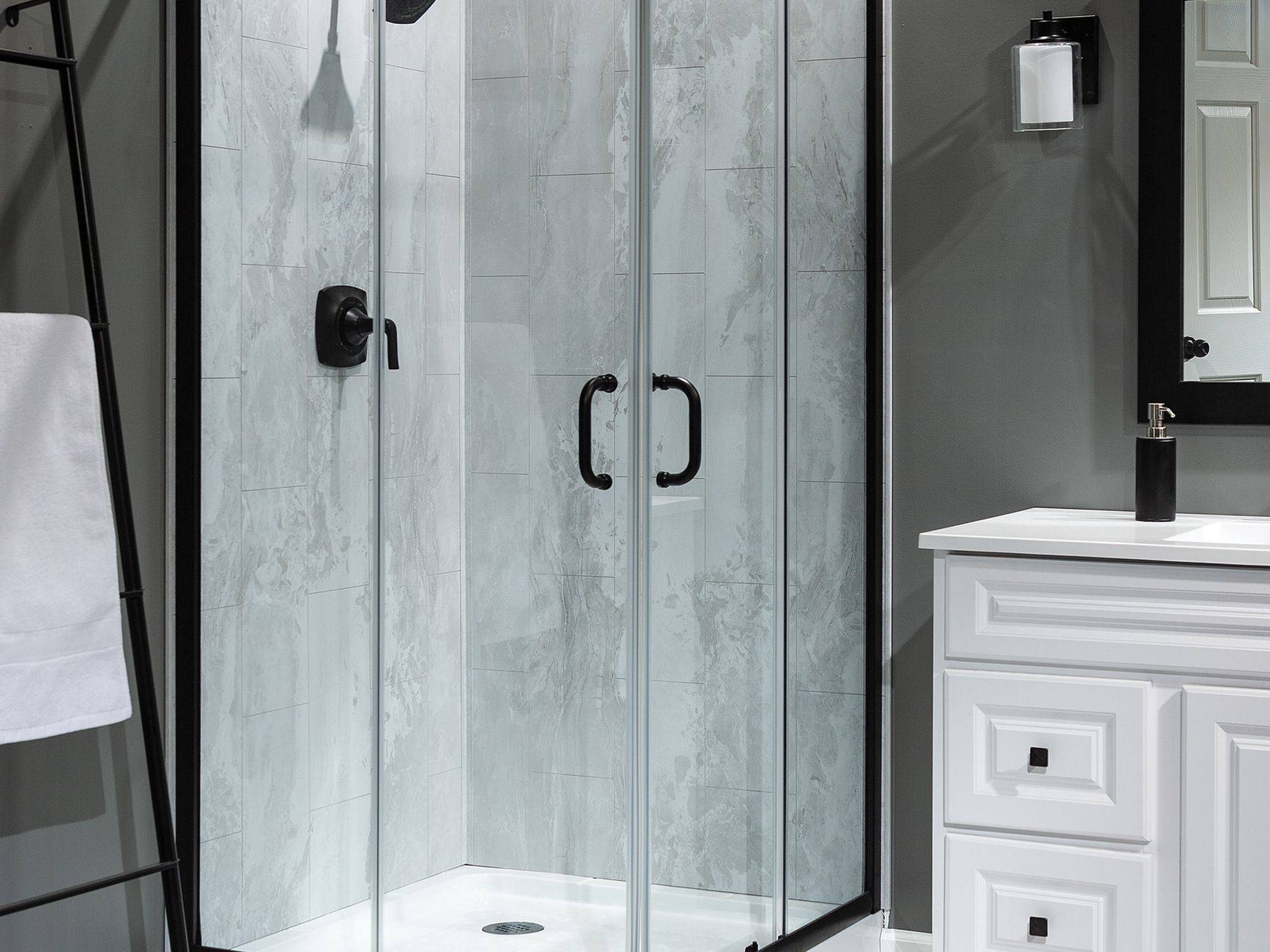Iced Pewter Shower Wall Kit 36x60x78 | Matteo Kitchens