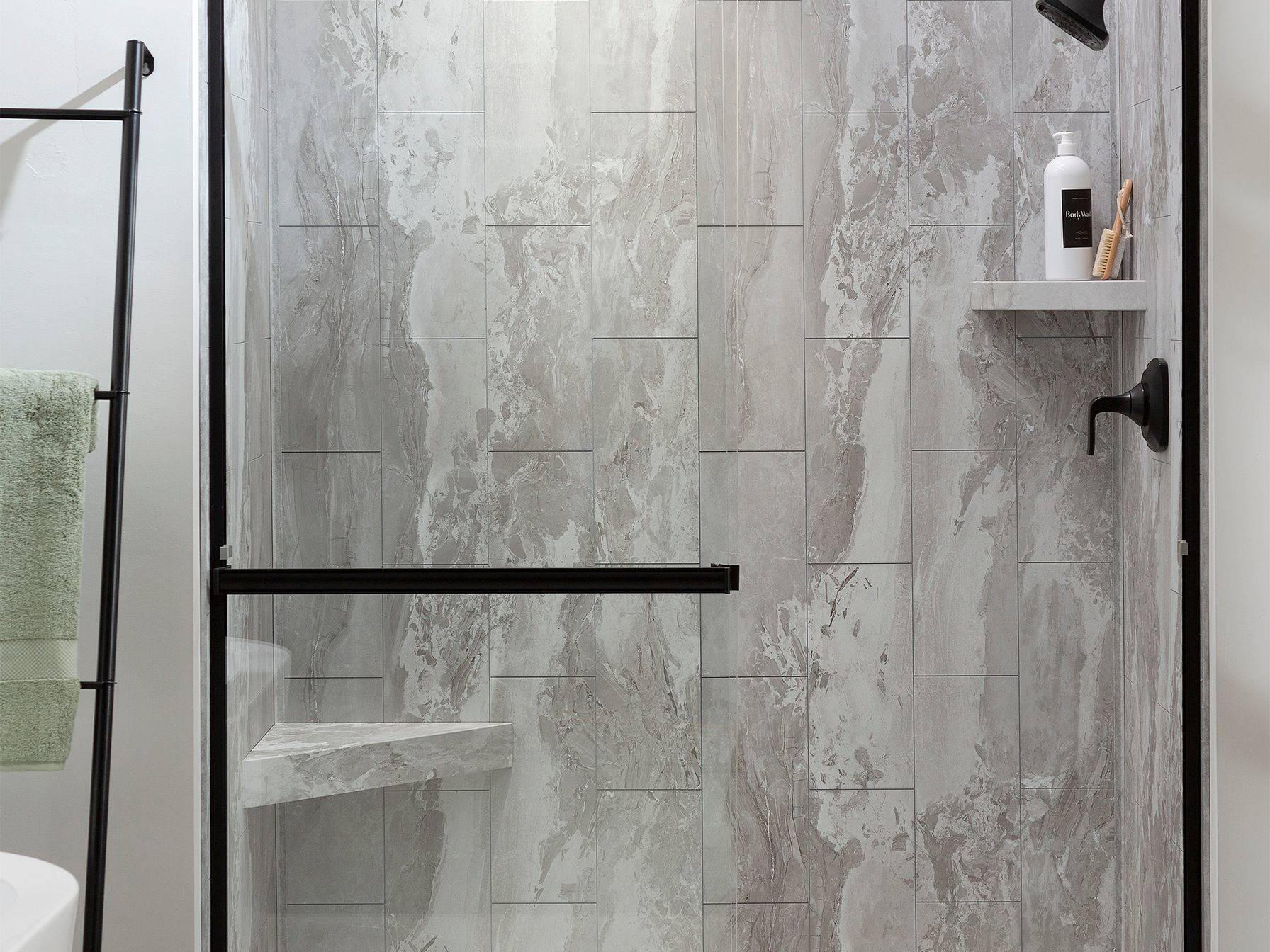 Smoky Sky Shower Wall Kit 32x60x78 | Matteo Kitchens