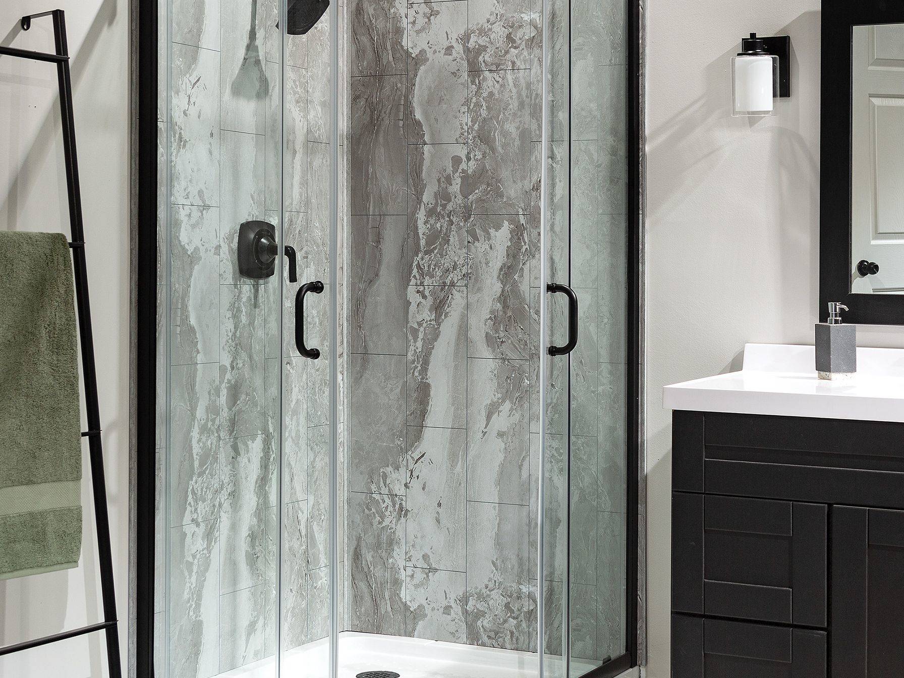 Smoky Sky Shower Wall Kit 36x60x78 | Matteo Kitchens