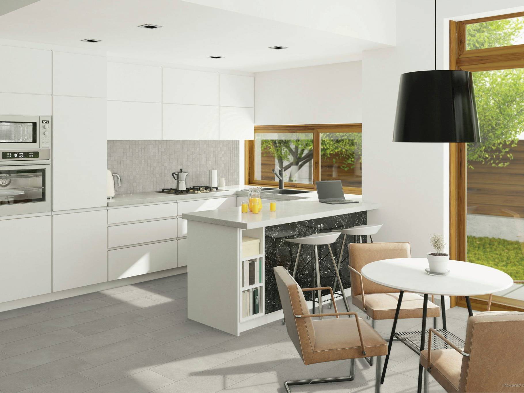 Madison 12x24 and 2x2 Glacier Matte 2 | Matteo Kitchens