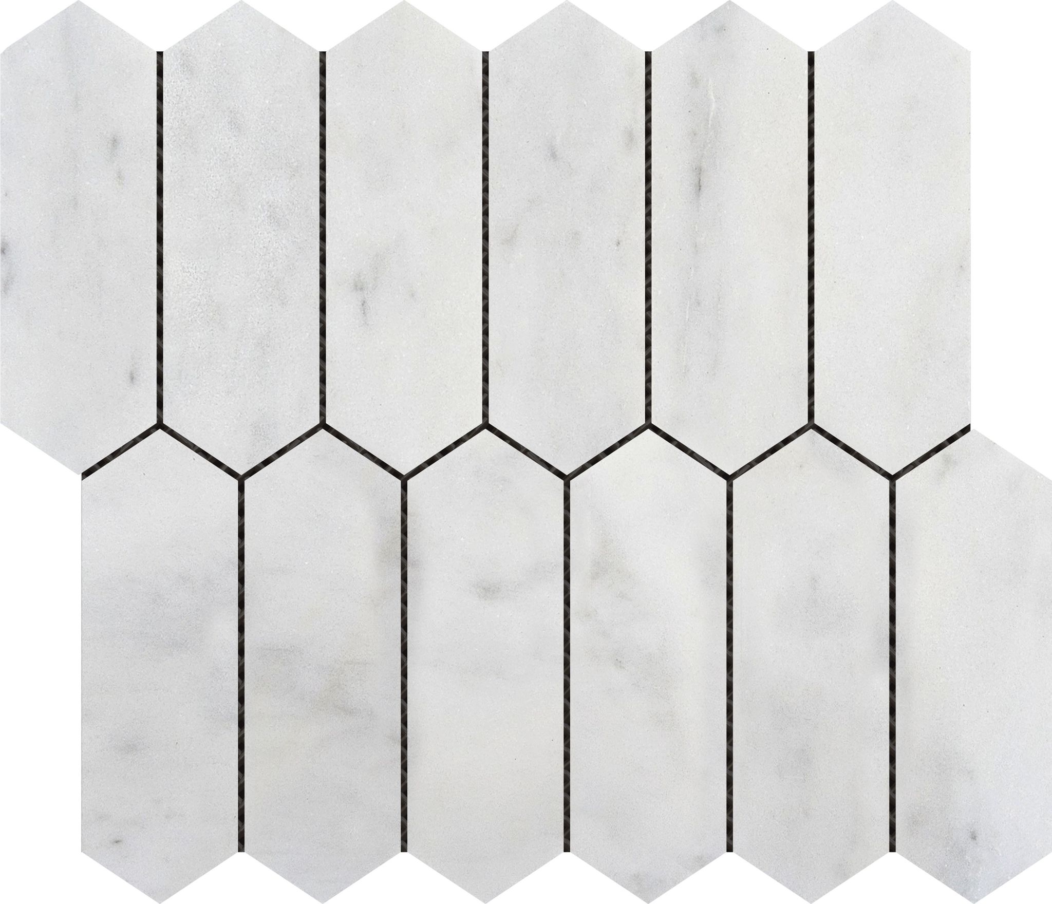 2"x6" Picket White Grey Marble | Matteo Kitchens