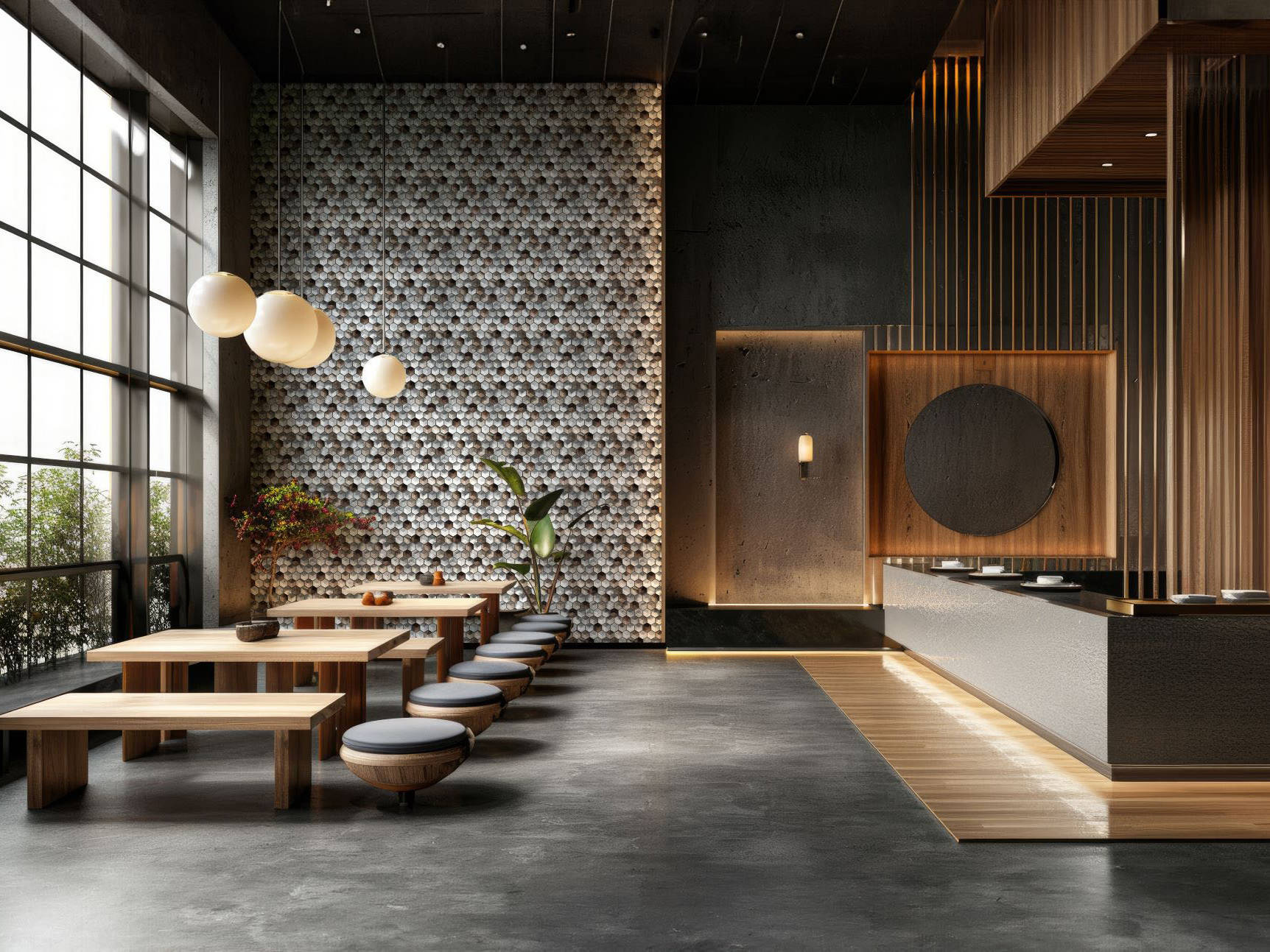 Aluminum Hexagon Silver Brown Mosaic | Matteo Kitchens