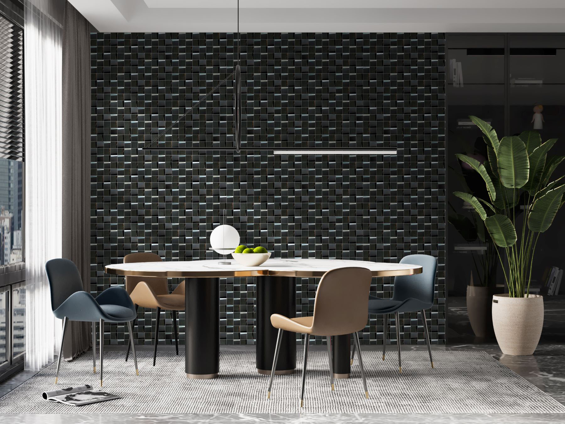 Black 3D Metal Mix Finish 2 | Matteo Kitchens