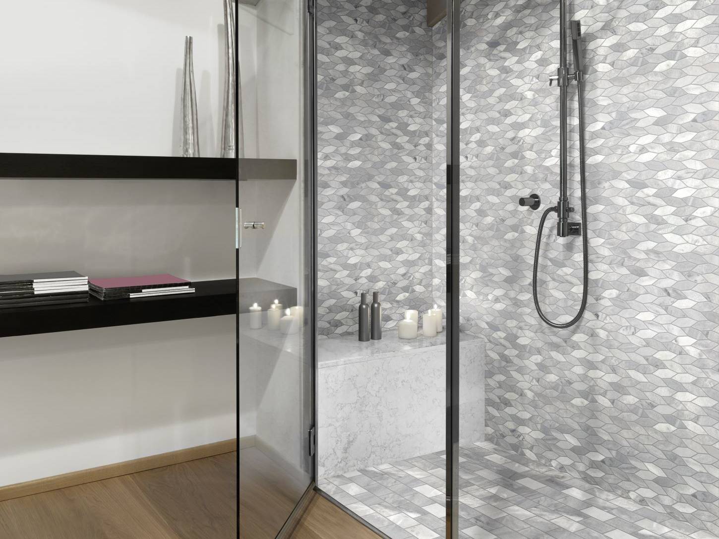 Elongated Hexagon Ice Grey + 2