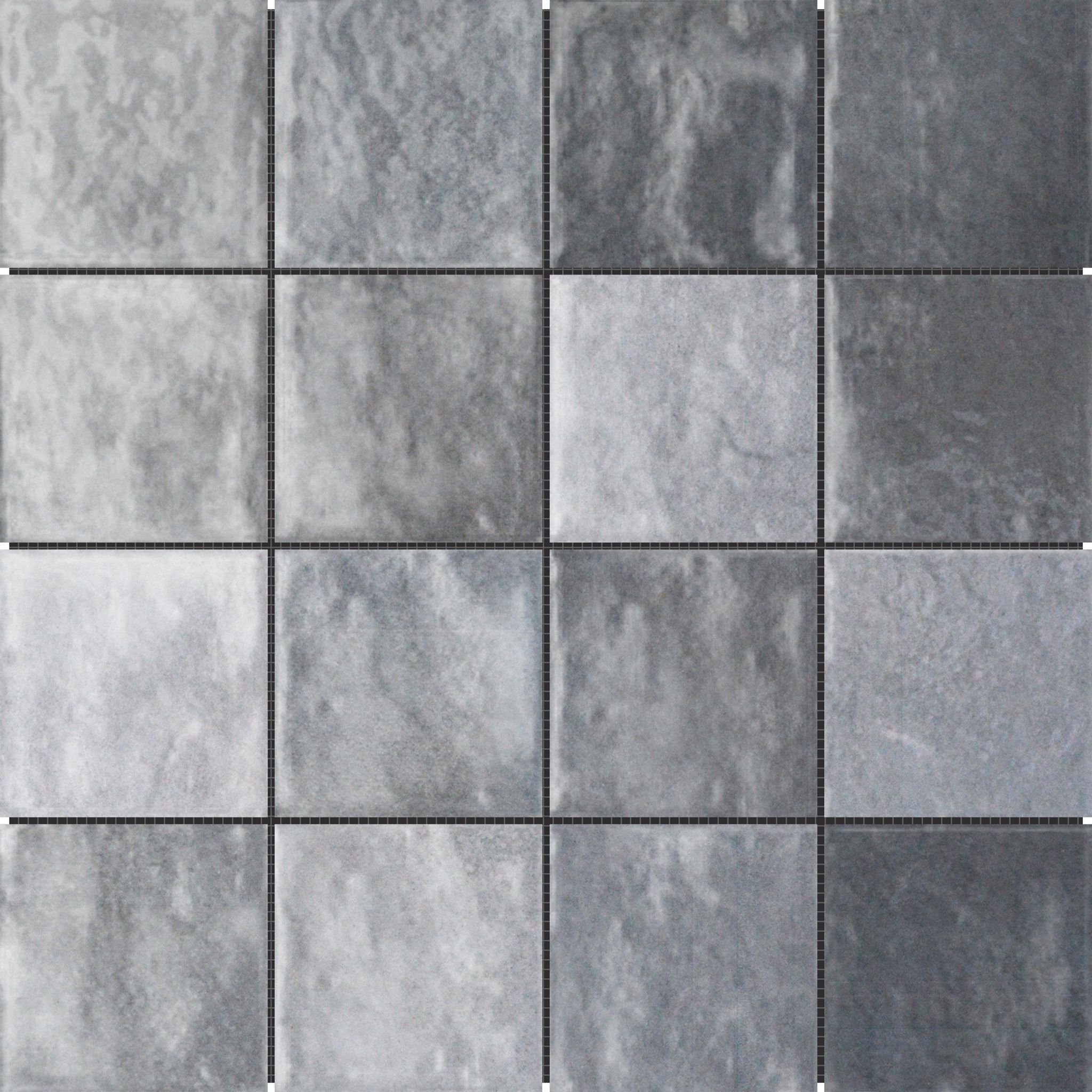 Zellige Glazed Ceramic Grey Mix 3"x3" | Matteo Kitchens