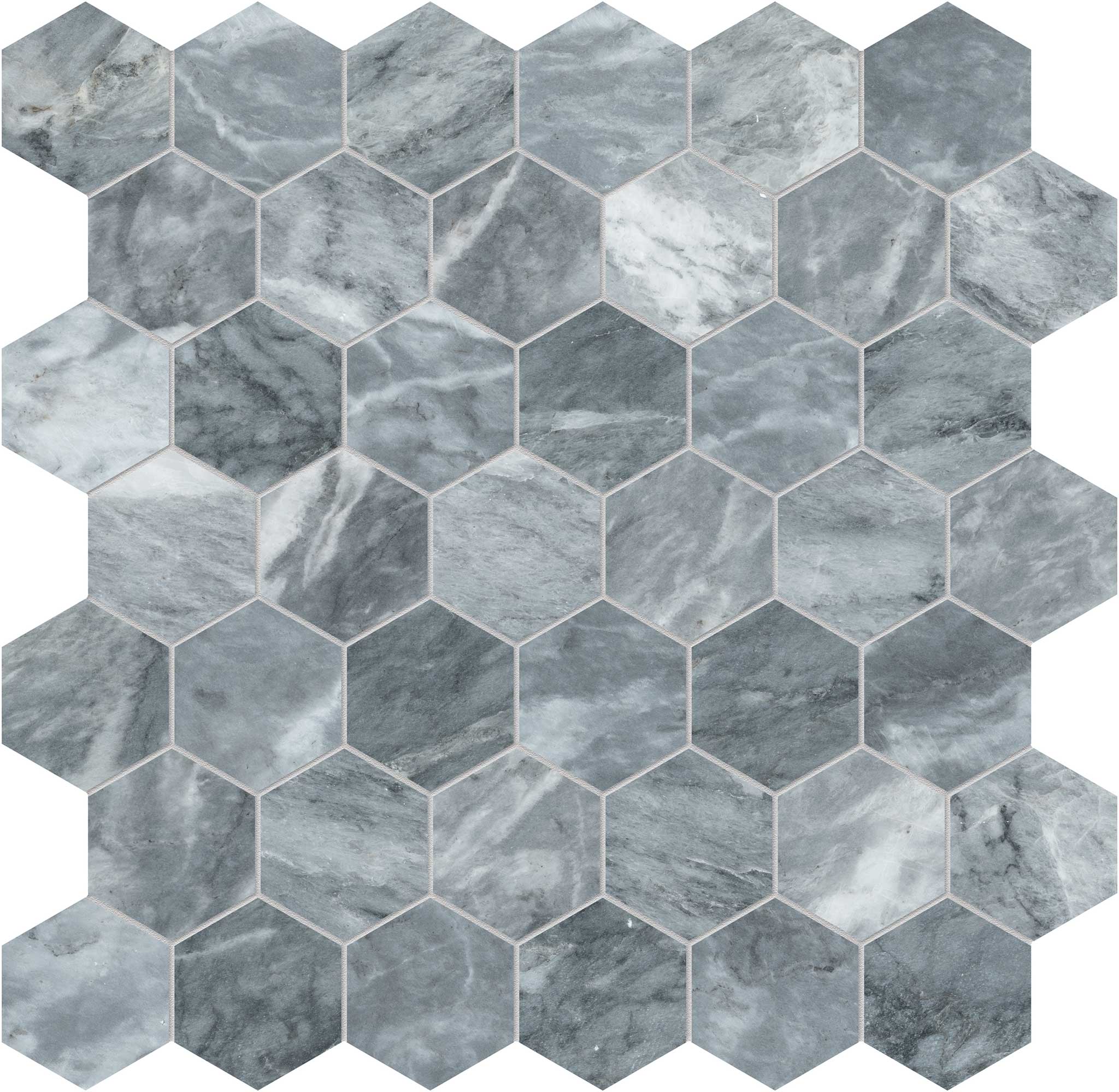 Aqua Intenso 2 Hexagon Mosaic | Matteo Kitchens