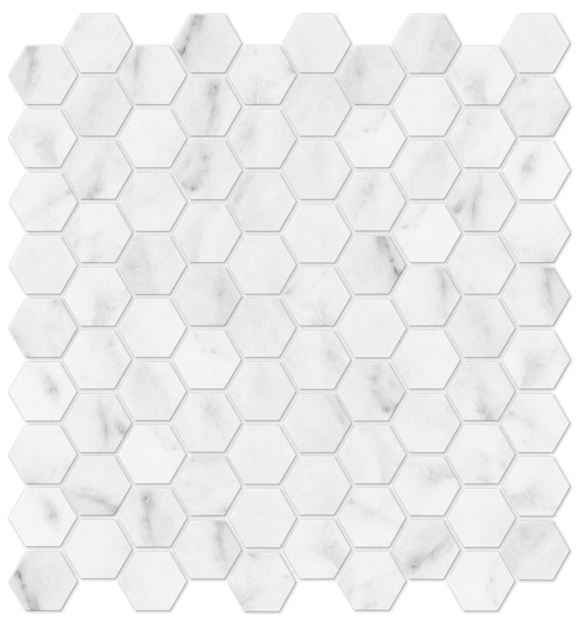 Bianco Venatino 1.25 Honed Hexagon Mosaic | Matteo Kitchens