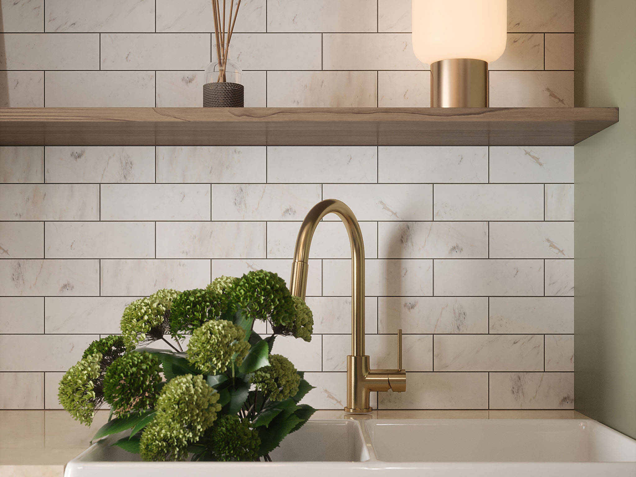 Camellia Field Tile | Matteo Kitchens