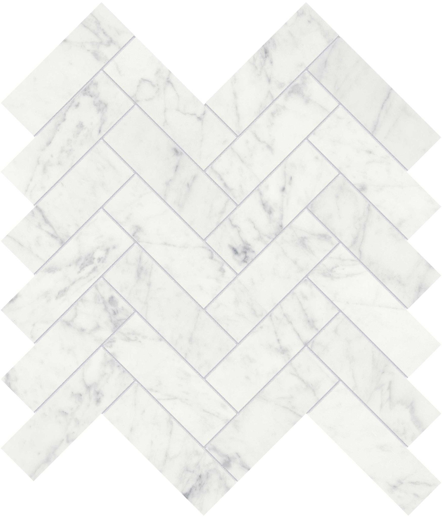 Eterna Bianco 1.25x4 Honed Herringbone Mosaic | Matteo Kitchens