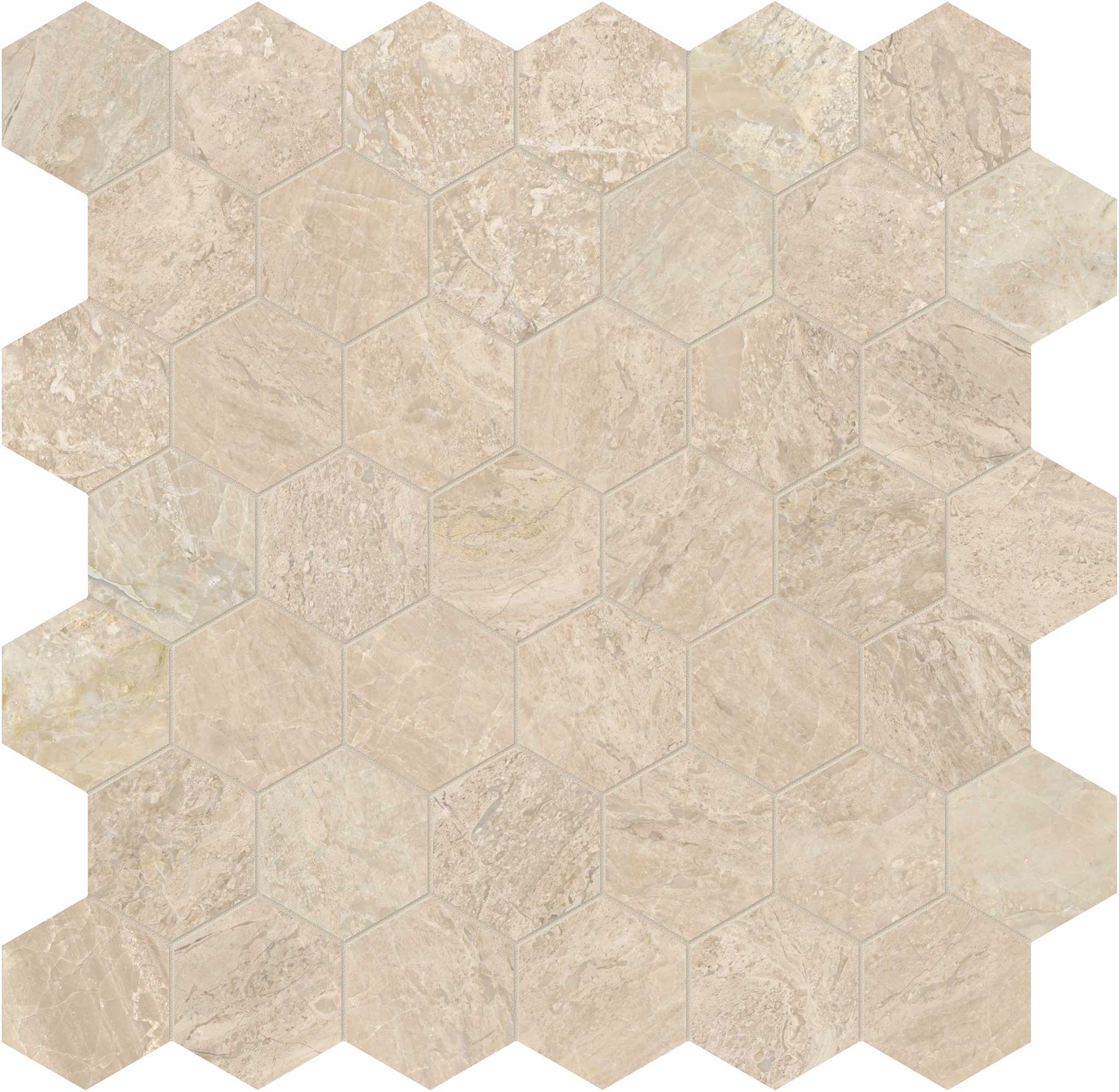 Impero Reale 2 Polished Hexagon Mosaic | Matteo Kitchens