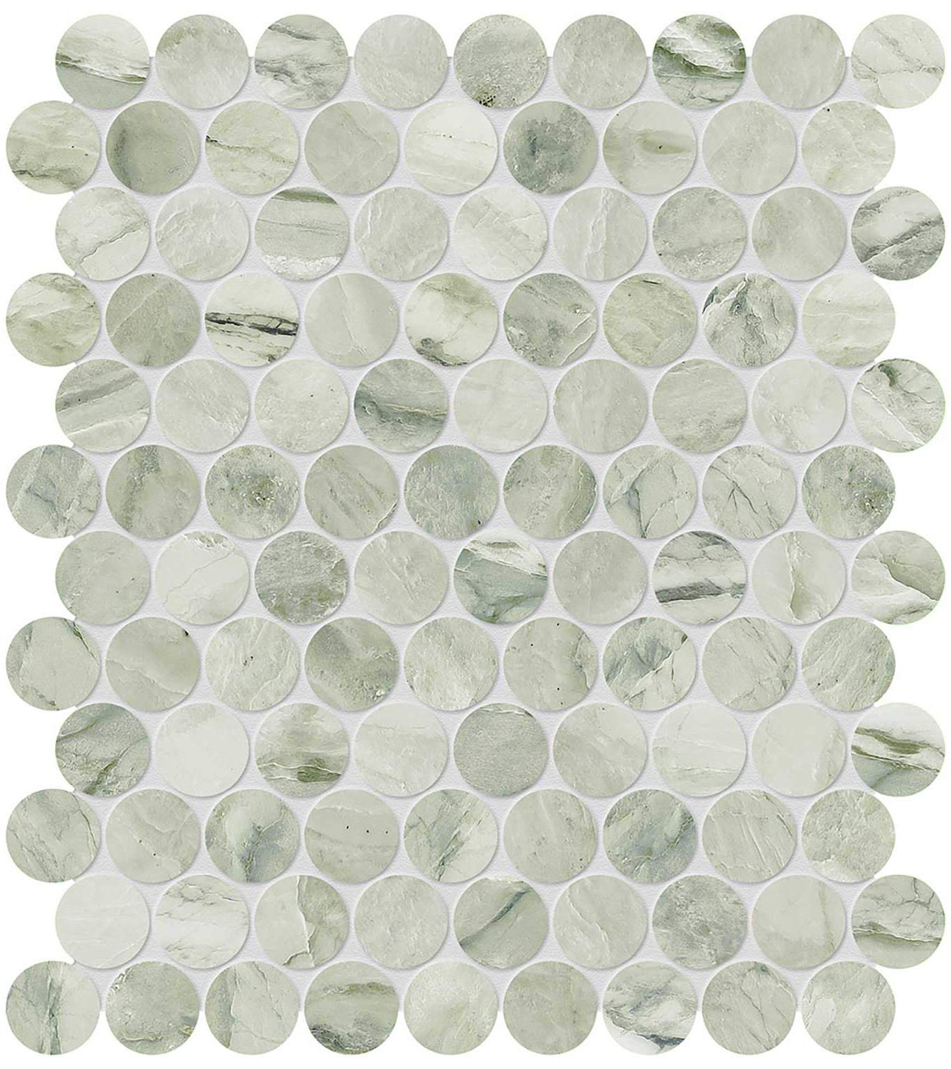 Moscato Argento 1.25 Penny Round Mosaic | Matteo Kitchens