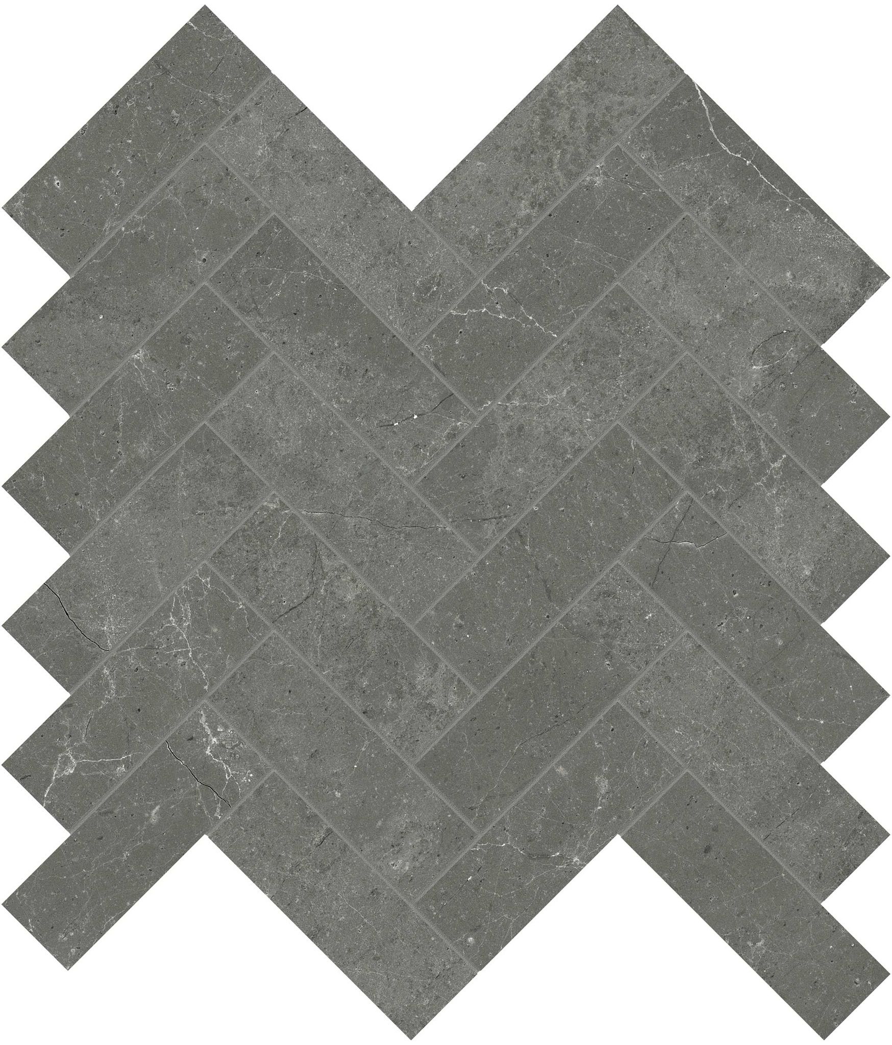 Stark Carbon 1.25x4 Herringbone Mosaic | Matteo Kitchens
