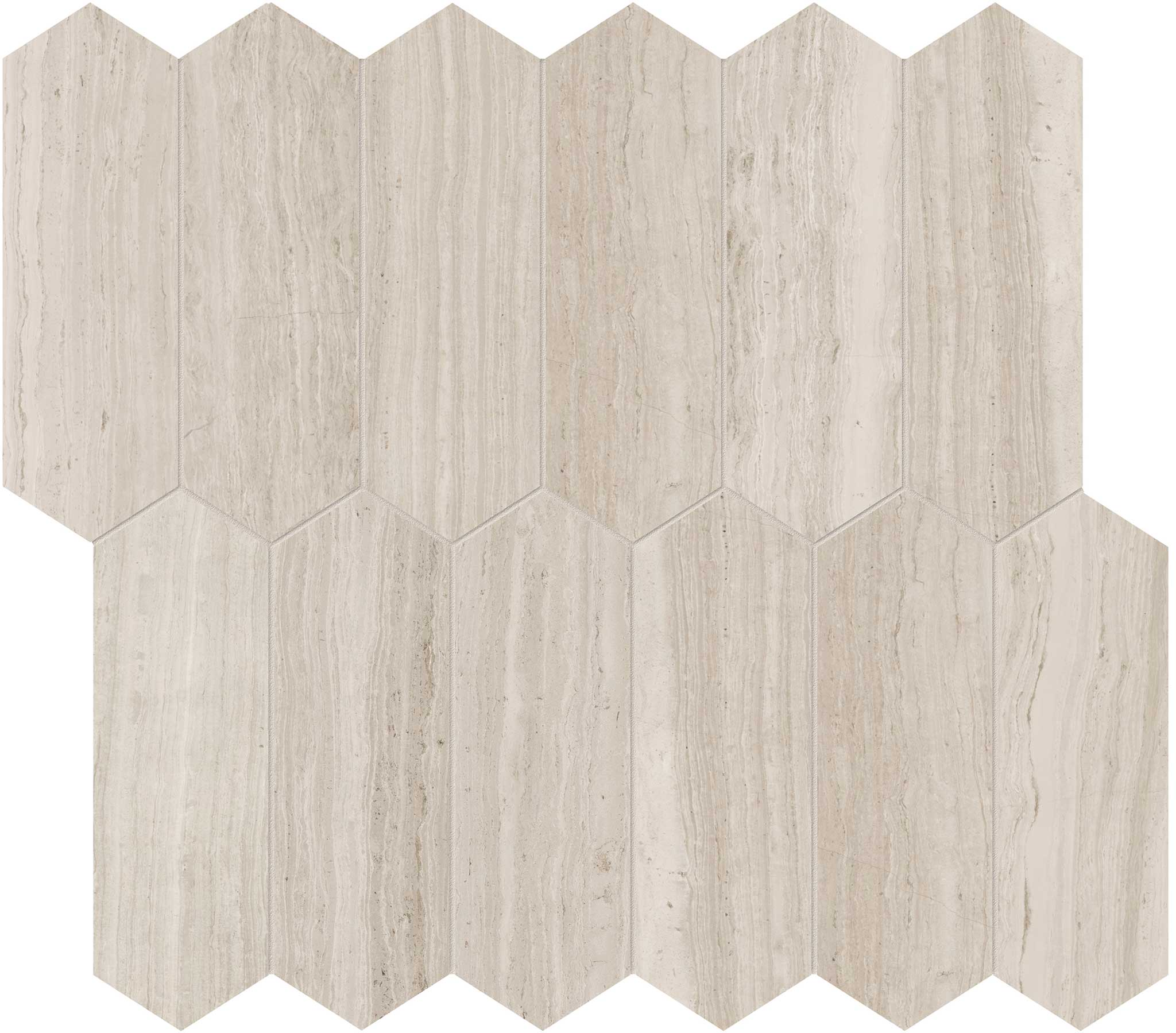 Strada Mist 2x6 Picket Mosaic | Matteo Kitchens