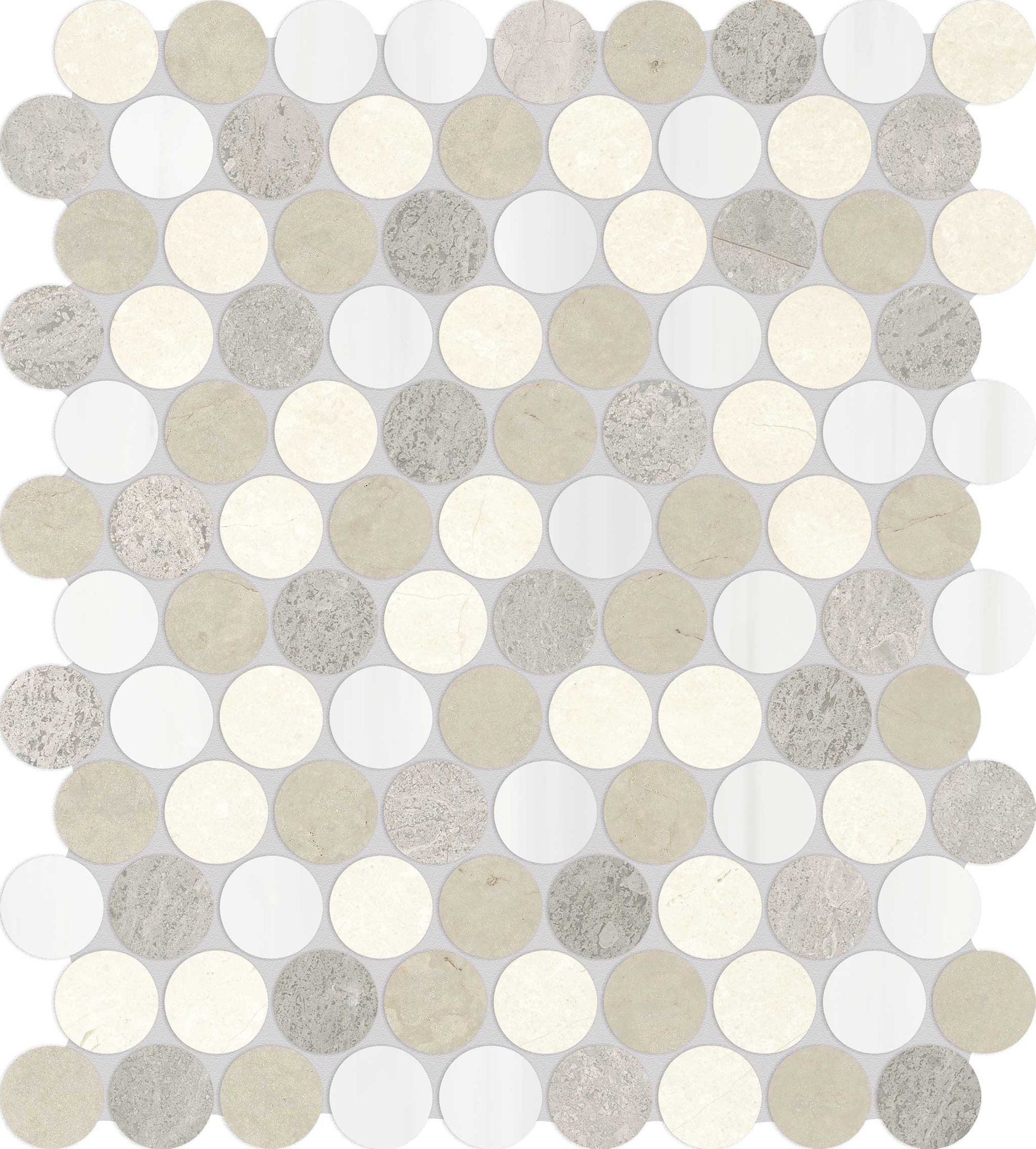 Utopio 1.25 Penny Round Dune Mosaic | Matteo Kitchens