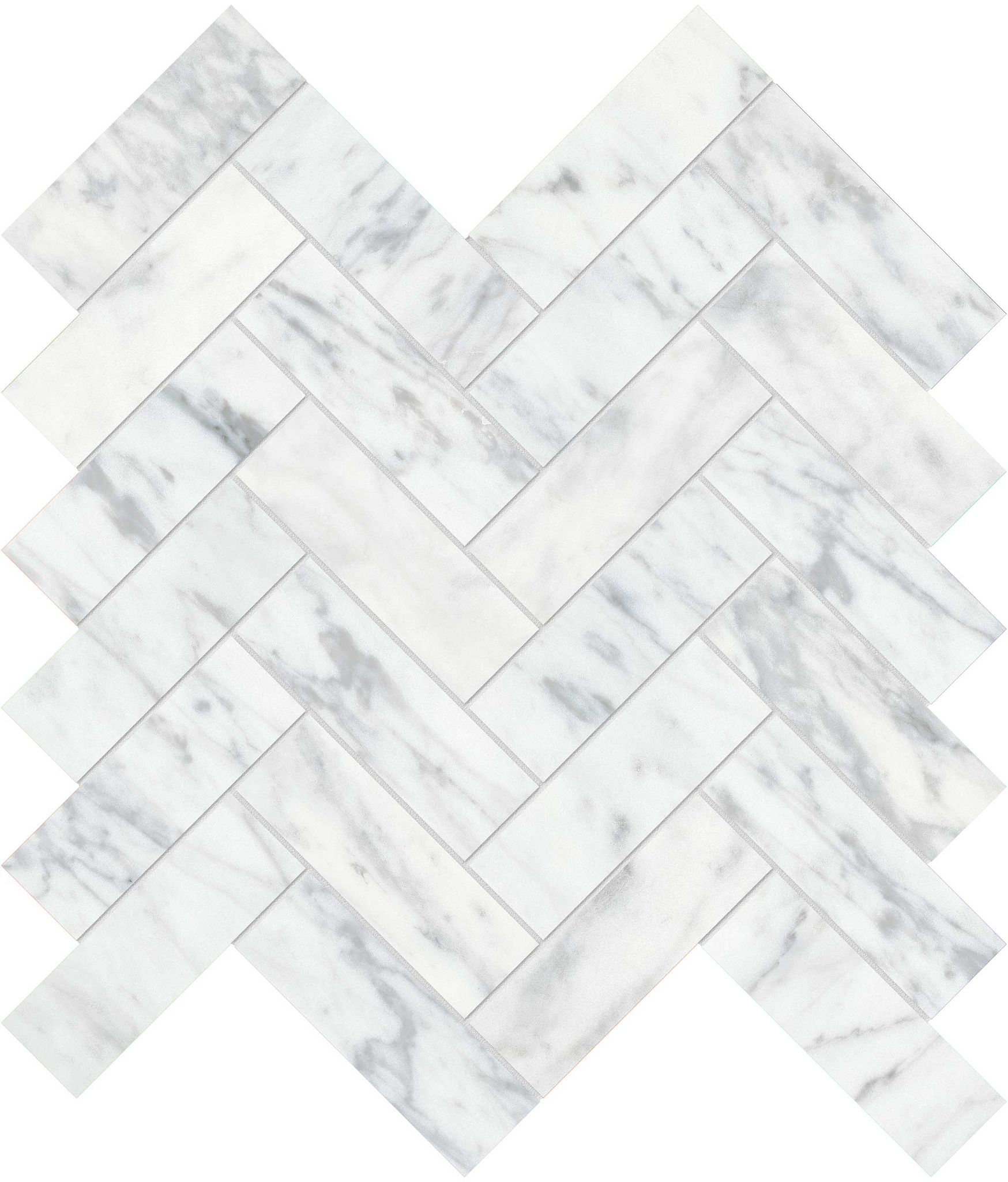 Virtue Bianco 1.25x4 Herringbone Mosaic | Matteo Kitchens