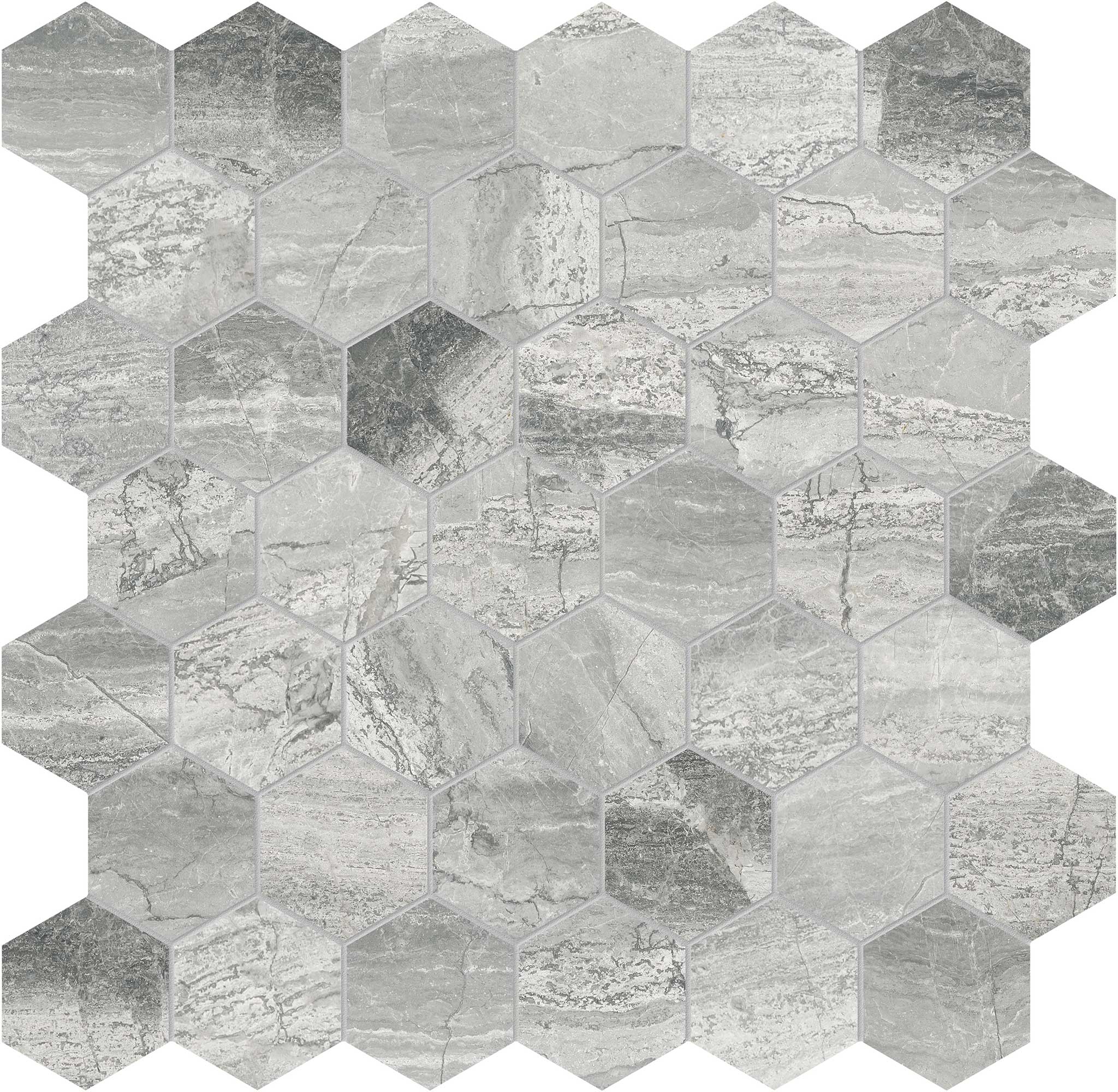 Volcana Notte 2 Hexagon Mosaic | Matteo Kitchens
