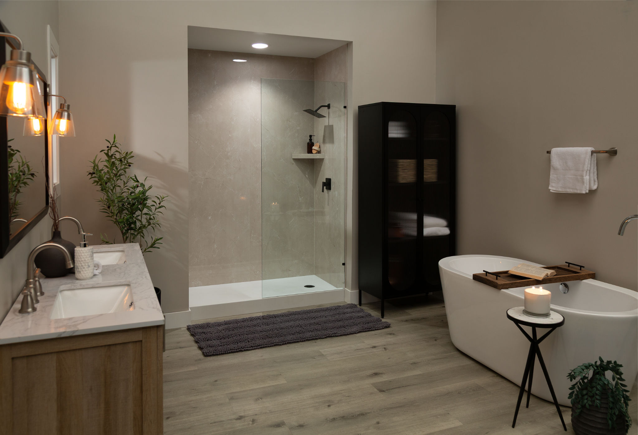 Drift Sand Gloss Shower Wall Kit 32x60x94 | Matteo Kitchens