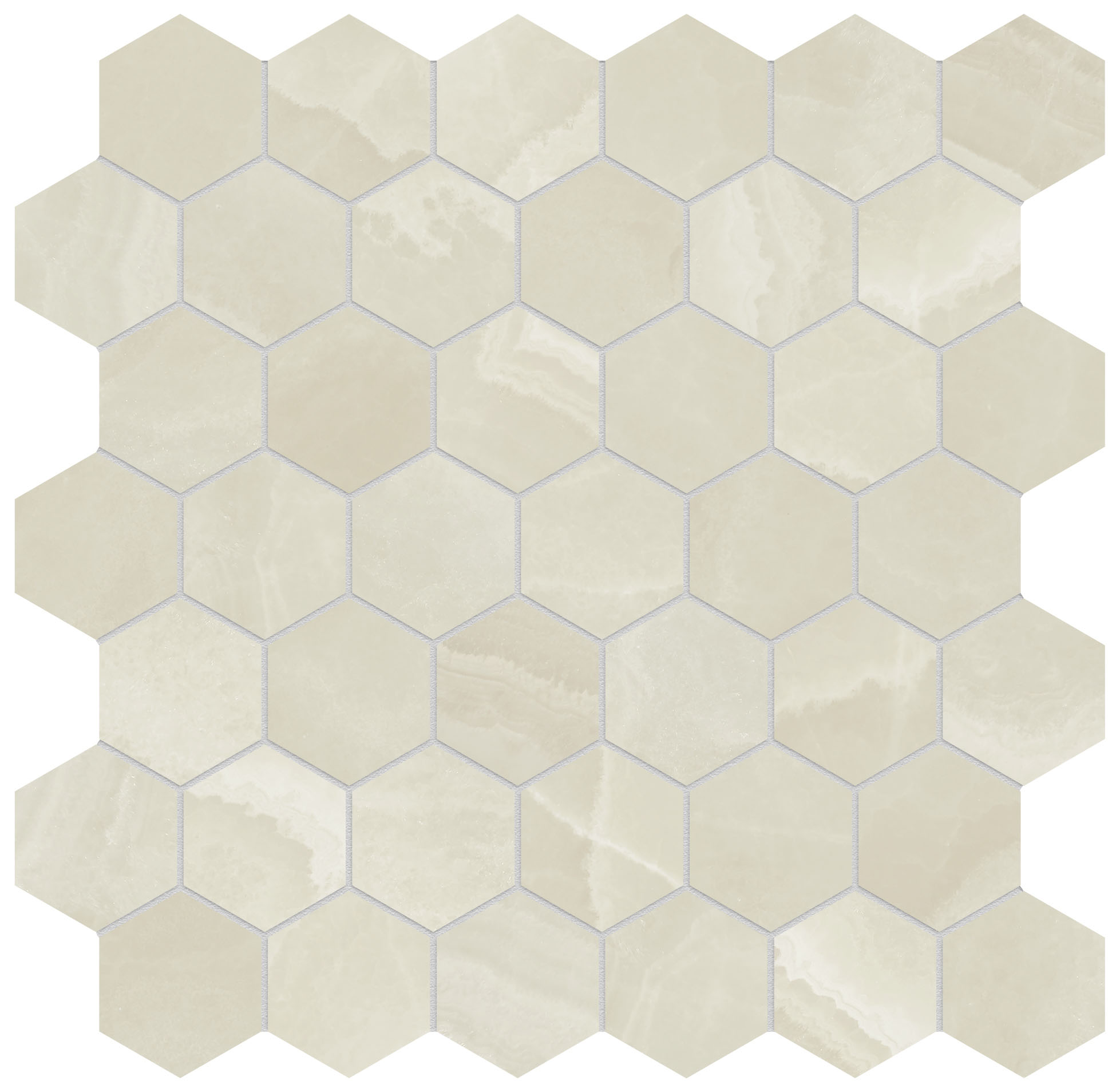Lustra 2" Hex Onyx Crema Honed | Matteo Kitchens