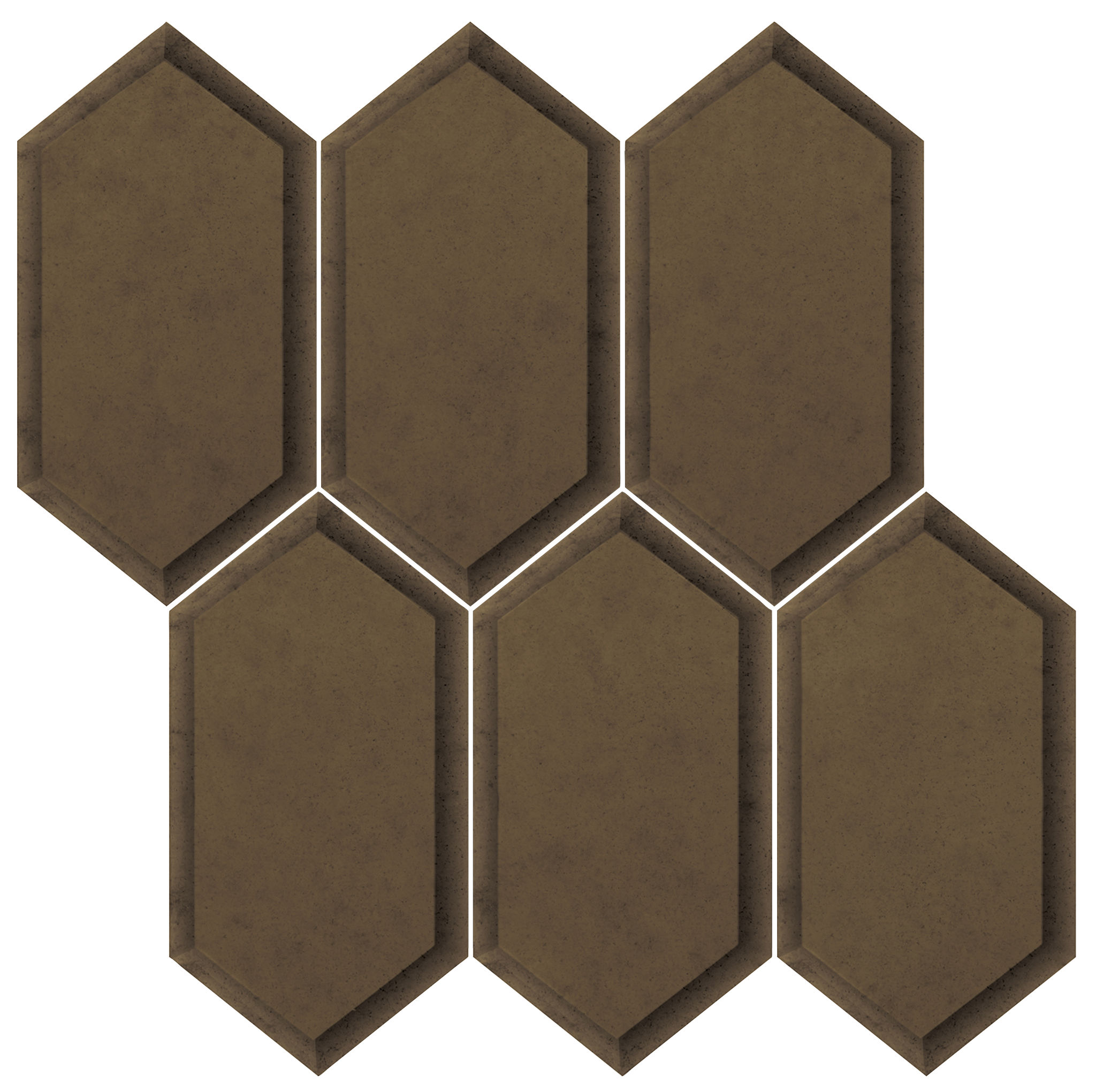 Obsidian Bronze Beveled Hexagon Mosaic | Matteo Kitchens