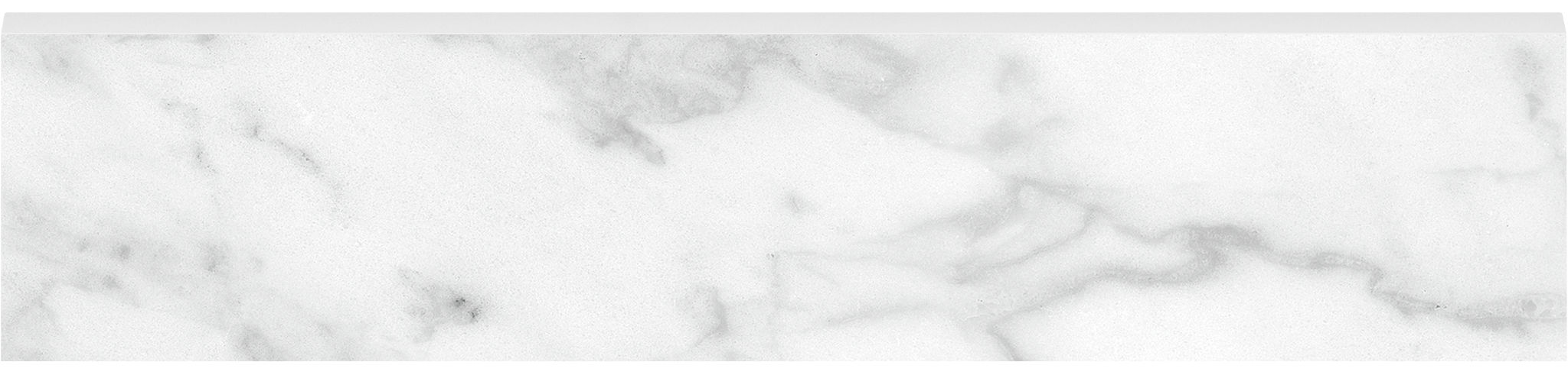 Plata 3x12 Carrara Abisso Bullnose Matte | Matteo Kitchens