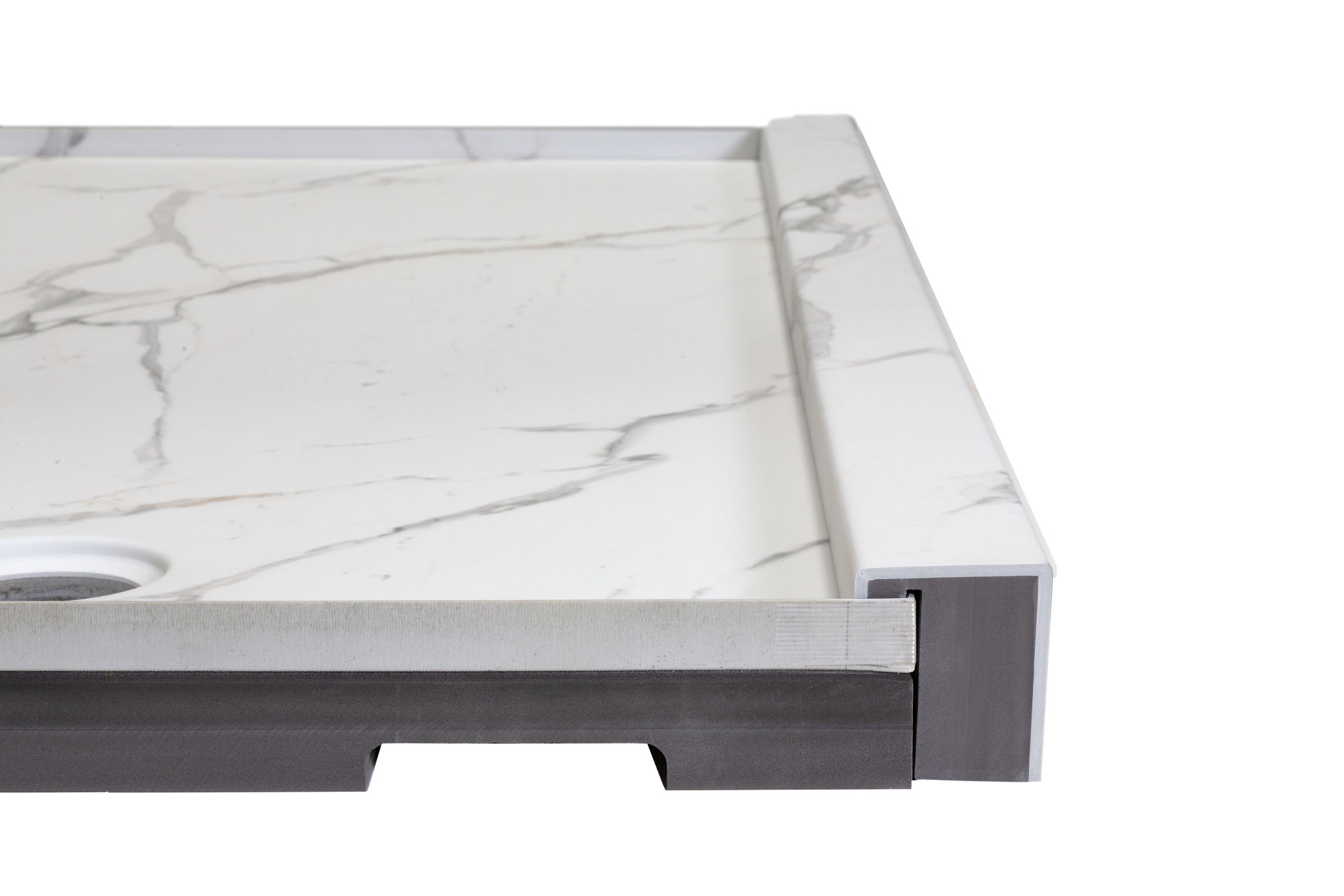 Shower Pan 30x60 Bianco Marble | Matteo Kitchens