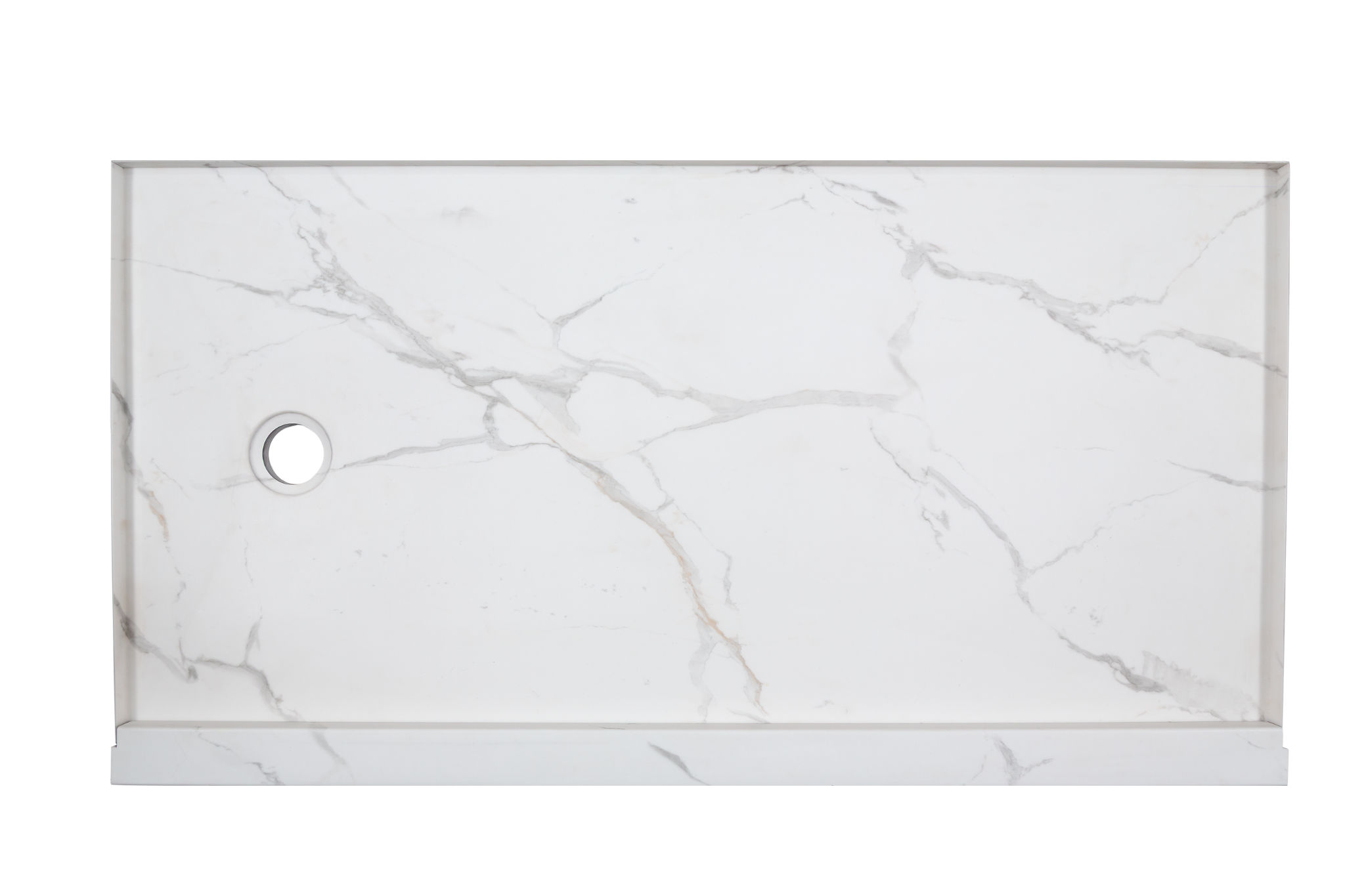 Shower Pan 36x60 Bianco Marble | Matteo Kitchens